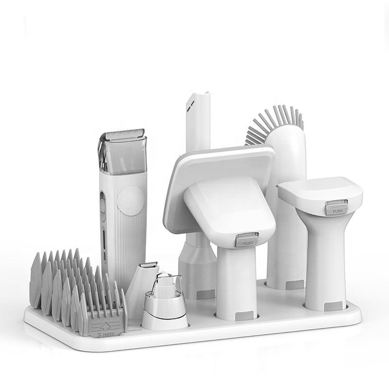 PawNova 7-in-1 Ultra-Quiet Pet Grooming Vacuum Kit with Pro Clippers